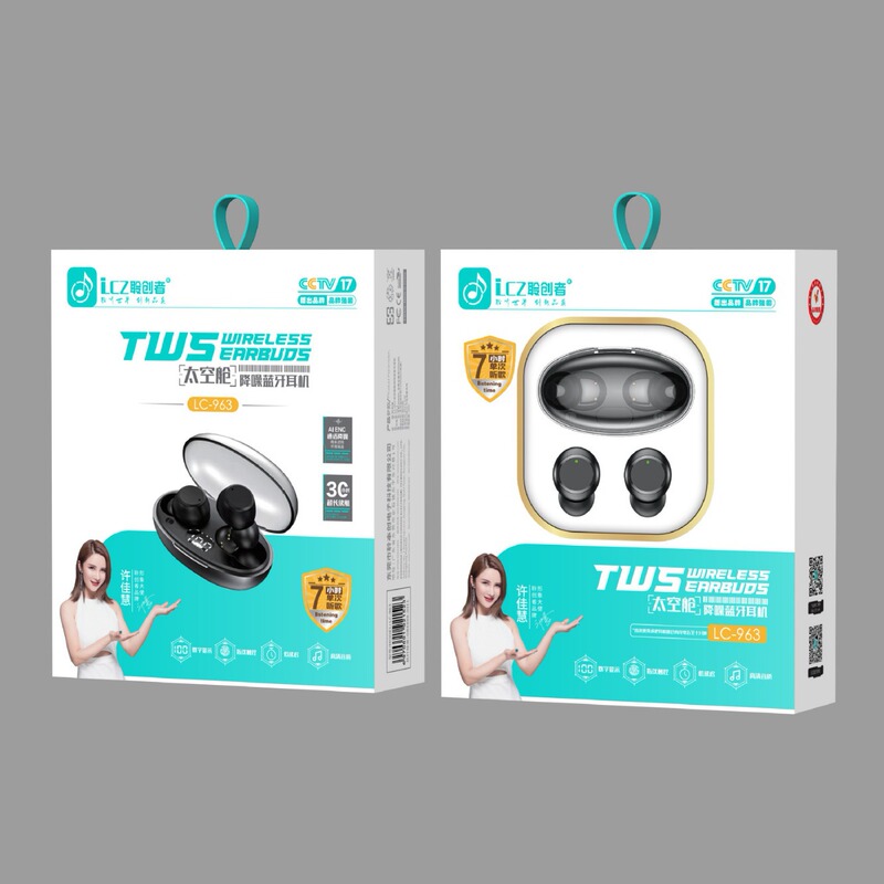 Lc-963 Binaural Bluetooth Headset Tws Space Capsule Digital Display Translucent Mini Bluetooth 5.3 Game Cool Headset Lc-963 Binaural Bluetooth Headset Tws Space Capsule Digital Display Translucent Mini Bluetooth 5.3 Game Cool Headset