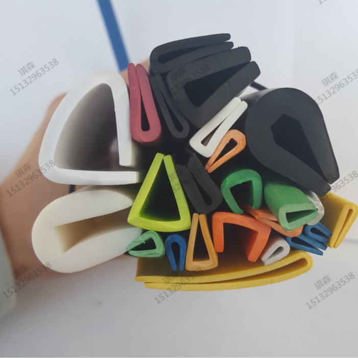U型一口橡胶条槽型嵌条配电箱柜汽车不锈钢橡胶压条包边防撞