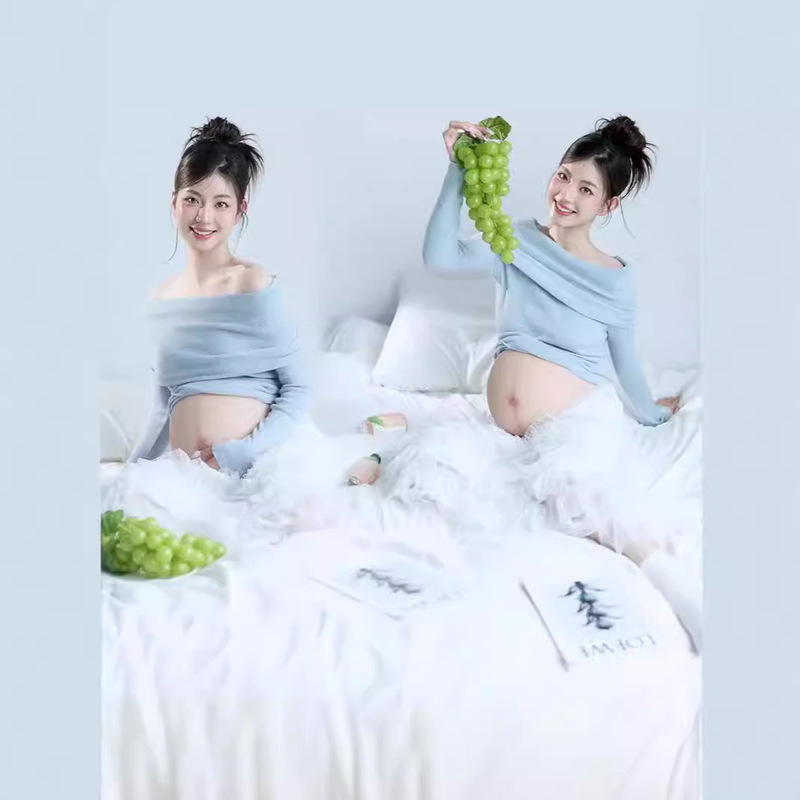 Photo Studio Pregnant Women Photo Clothing Small Fresh Cute Beautiful Skirt Pregnant Mommy Belly Photo Clothes Indoor Shooting Clothing