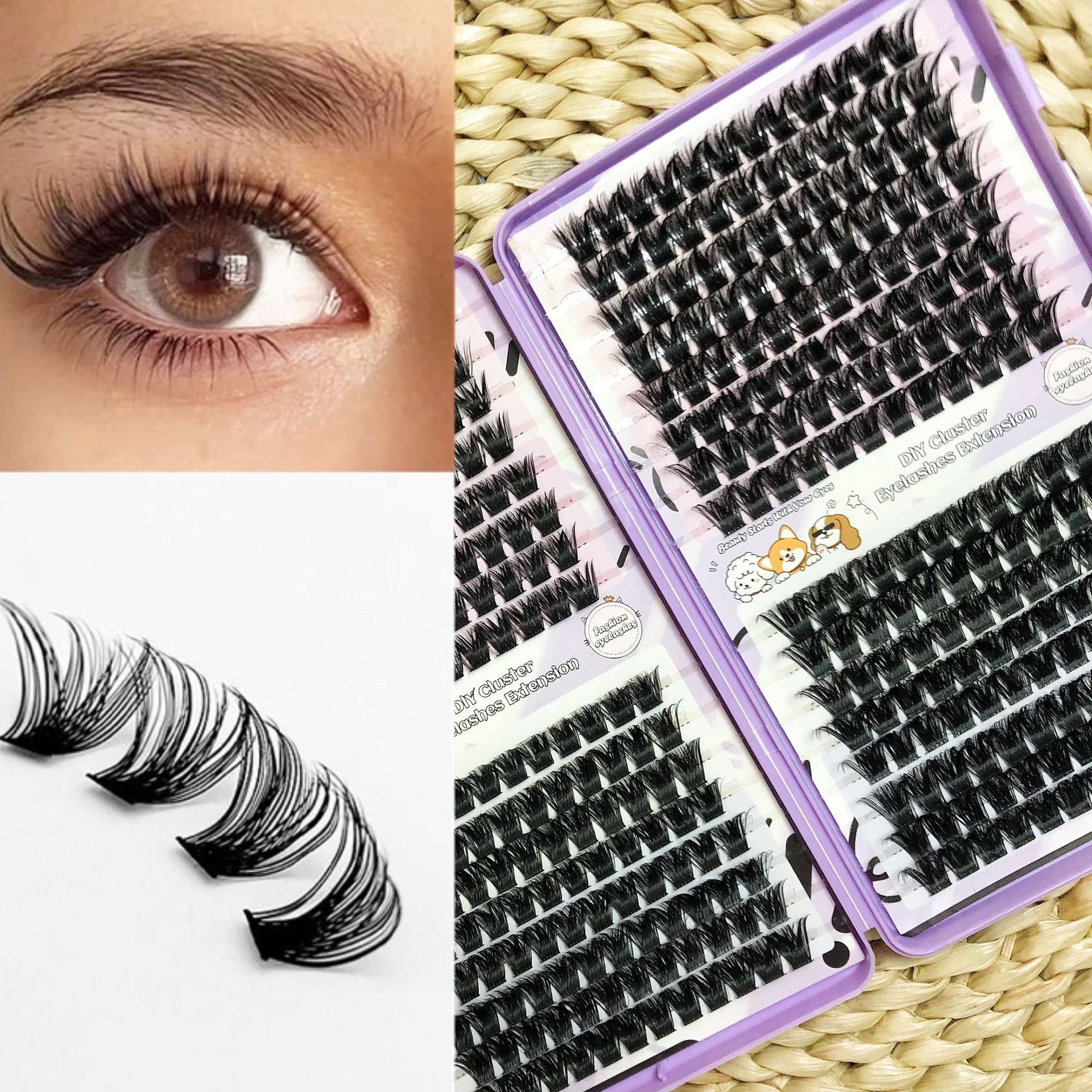 32 rows of dense DlY lashes 079