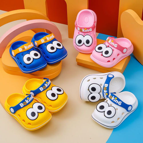 Children's Slippers for Boys and Girls, Summer Beach Shoes, Baby Holes Slippers, Home Slippers for Girls, Soft Sole Anti-Slip Slippers