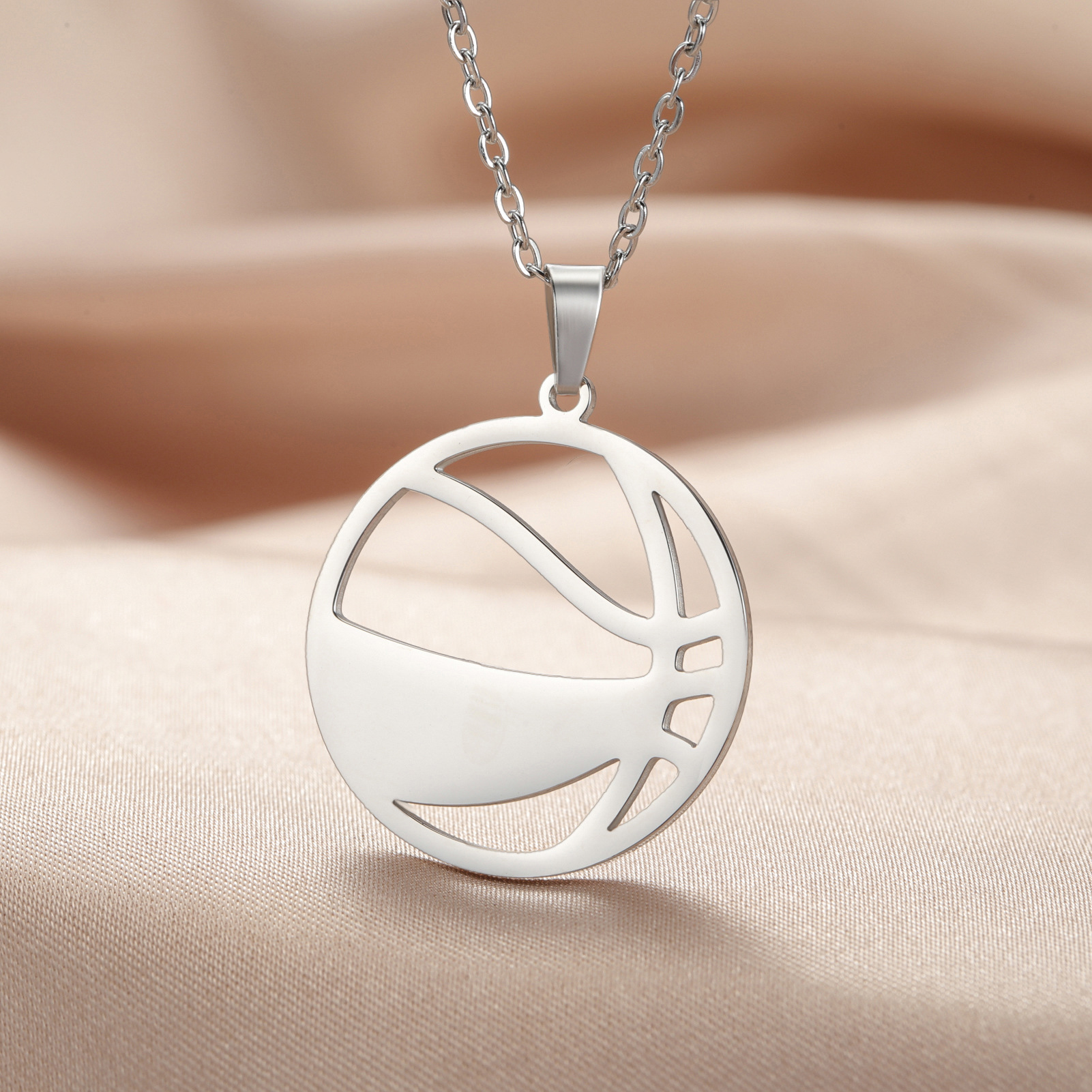 20g Weight 304 Stainless Steel Pendant Material Pendant Necklace Classification 304 Stainless Steel Chain Material box chain Chain Type Daily Occasion 304 Stainless Steel Material Football Pattern Unisex Gender Plating Design Simple Style Style Wholesale Jewelry Simple Style Basketball Football 304 Stainless Steel Plating Pendant Necklace 13