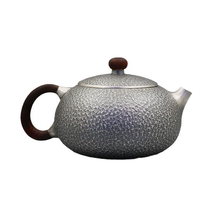 Tea cup, silver bracelet, with a forged pattern teapot, 925 sample silver, simple and elegant design
