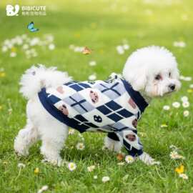 宠物比熊狗狗博美小型犬衣服 秋冬新款休闲舒适圆领小熊保暖卫衣