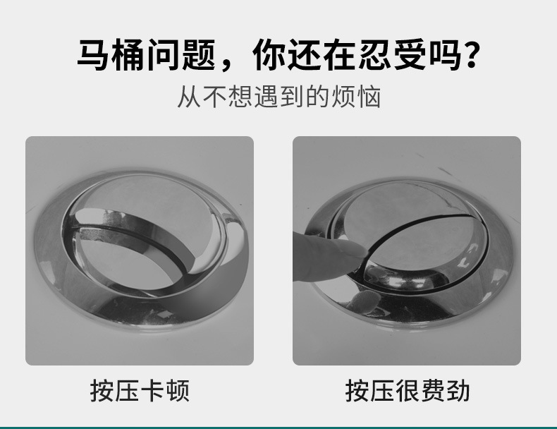Starting point: Replace the flush button of the toilet tank accessory with the double-press household toilet press switch details Picture