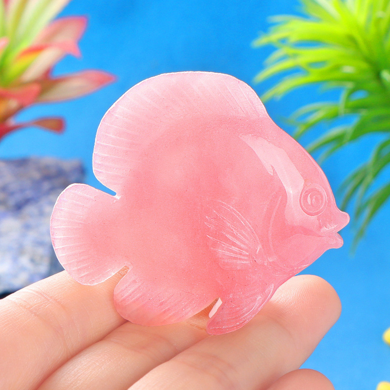 クロスボーダー天然水晶魚置物家庭装飾工芸品玉太った頭魚プレゼントメーカー卸売り|undefined