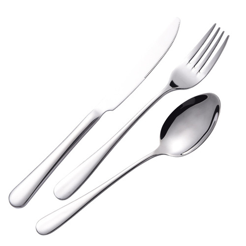 Stainless steel thickened western food tableware 081 series hotel steak knife, fork, spoon, serving spoon, children's spoon, eating spoon