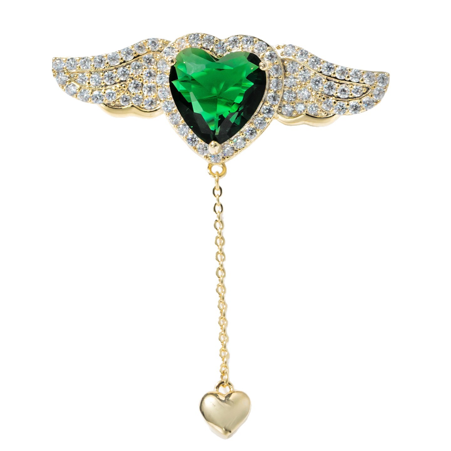 Xiliang concubina fresca verde amor ala temperamento de perla femenina moda estereoscópica abrigos accesorios broches al por mayor