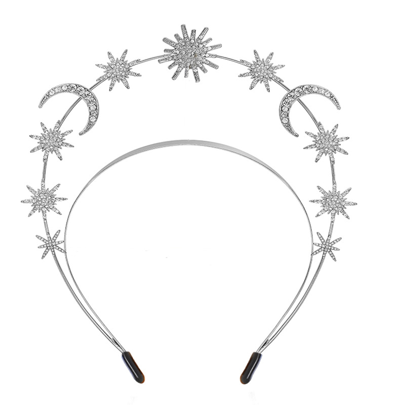 Sun, Moon Pattern Women's Gender Vintage Style Style Vintage Style Sun Moon Alloy Hair Band