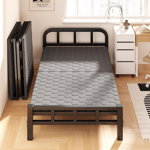 Folding Bed Outdoor Portable Iron Bed Dormitory Company Simple Bed Rental Room Outdoor Bed Nap Folding Bed