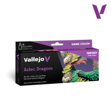 vallejo AV环保手涂套装 阿兹特克龙 8色套装 72195