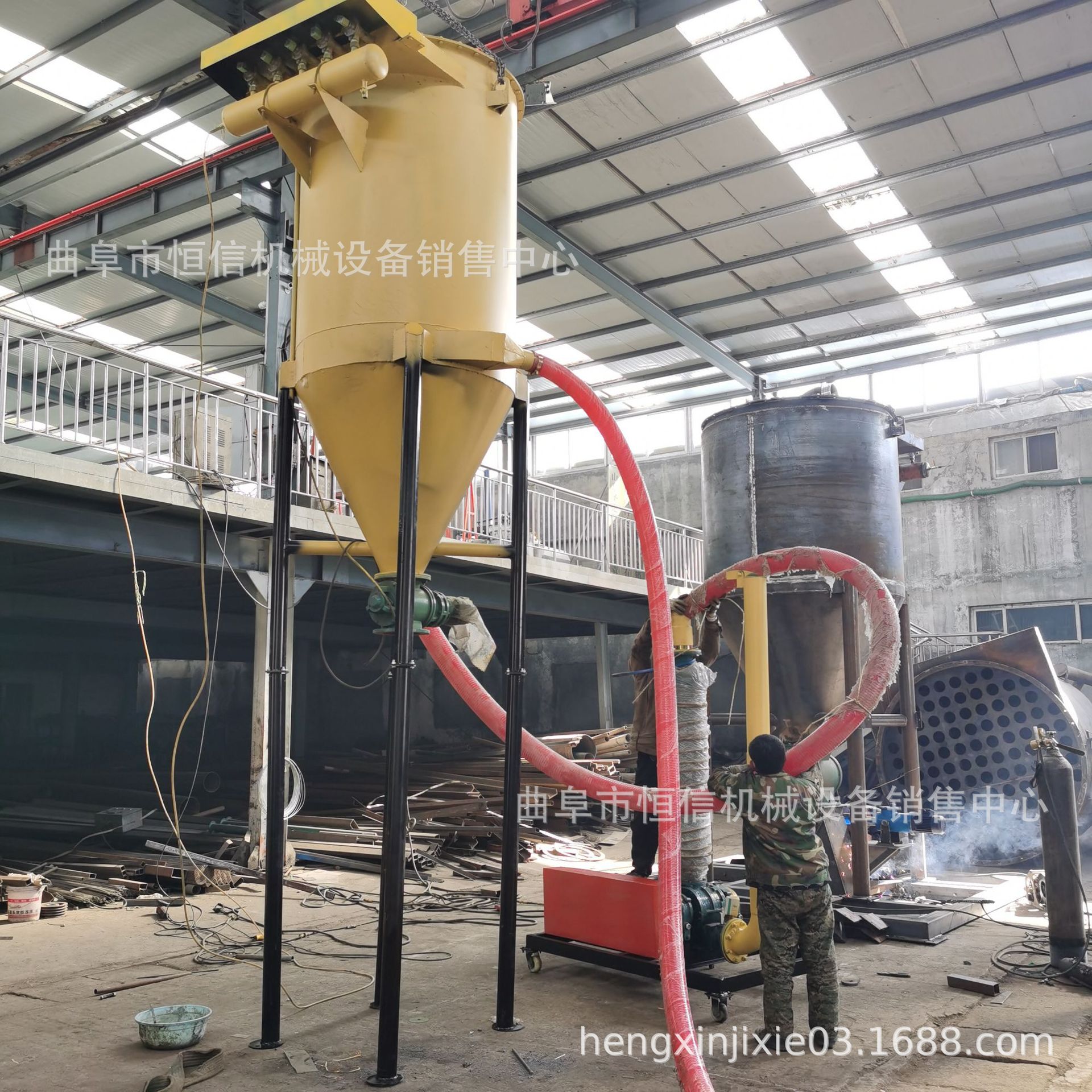 曲阜恒信牌粉煤灰装卸罐车气力吸灰机 曲阜恒信矿石粉气力抽灰机