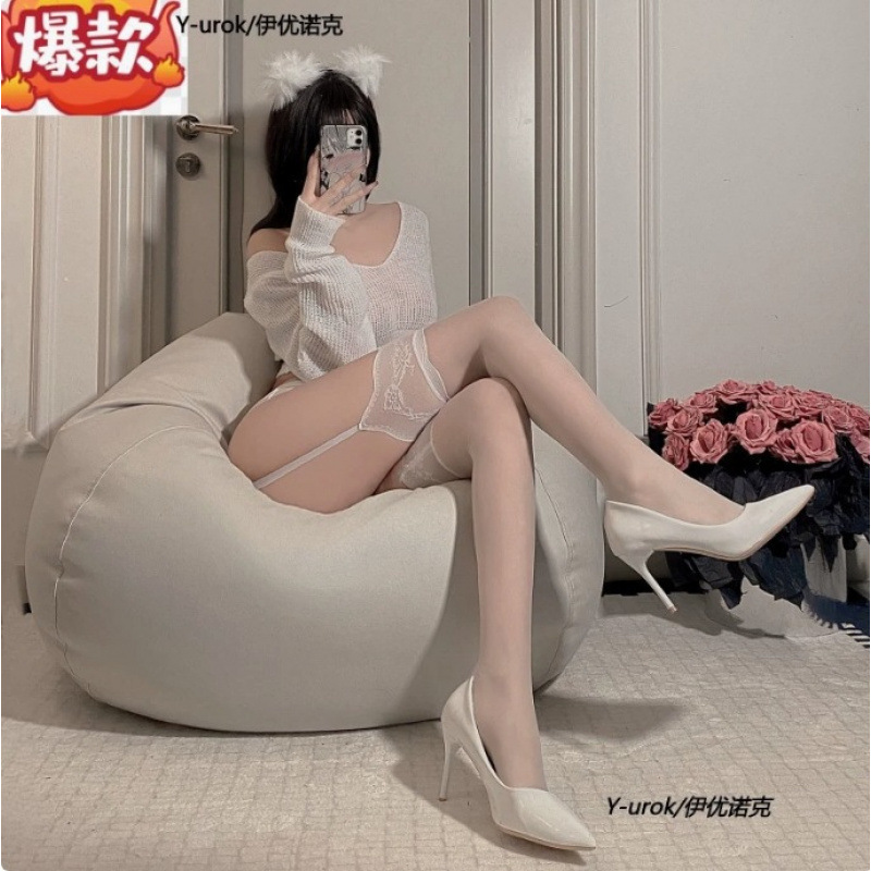 Stockings with Suspenders, One-Piece Stockings, Please Adjust the Lace Garters, Stockings, Thin Anti-Snatch Stockings, Over-The-Knee Socks Sy