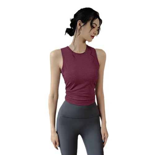 Yoga Wear Women's Summer Sports Vest: Outdoor Running, Quick-Drying, Breathable, High-End, Professional Training, Back-Supporting Fitness Top