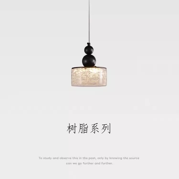 Entranceway passage lamp, luxury bedroom bedside ice glacier pendant light, modern minimalist creative long line restaurant bar counter pendant light