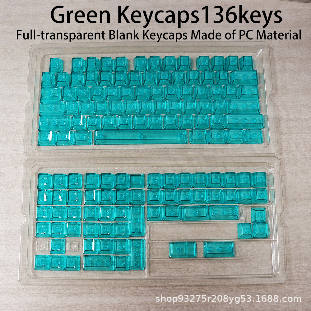 PC 투명 키캡 소재 136키 무각 DIY 커스텀 키보드 키캡