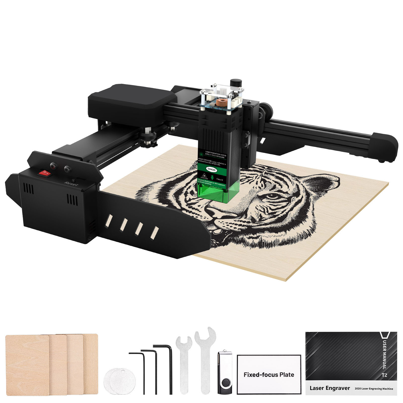 T2020激光雕刻机便捷式小型悬臂式二轴20*20悬臂设计高精度