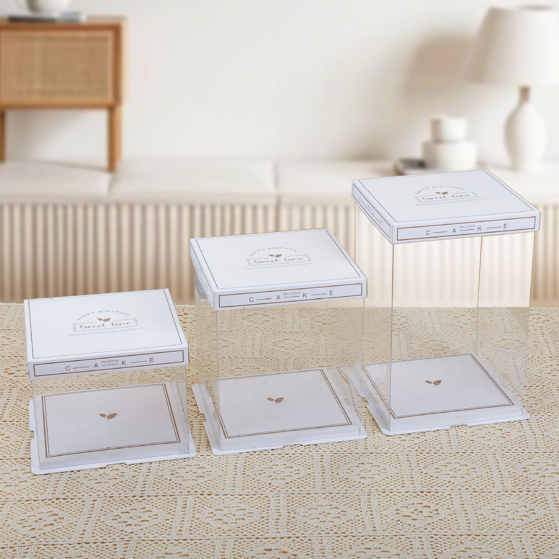 蛋糕盒包装4寸6寸8寸10寸12寸定制加厚三合一食品烘焙包装盒