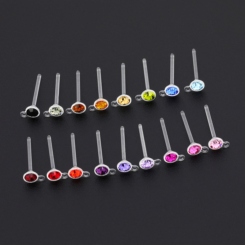 Elegant shiny plastic earrings