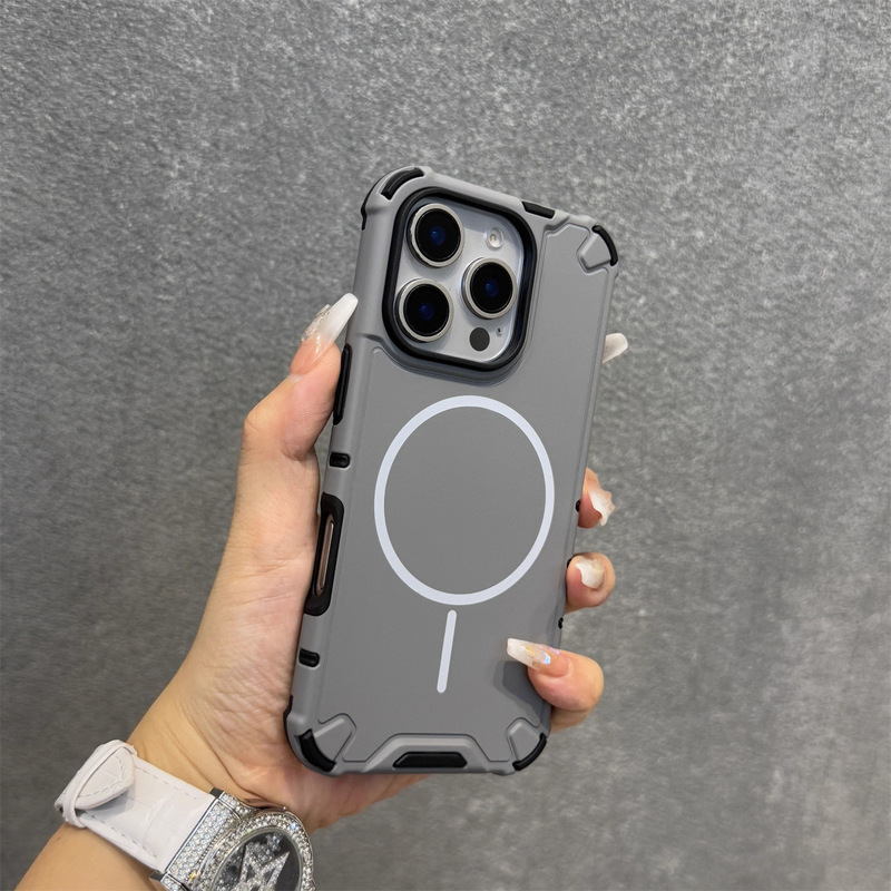 Suitable for Apple 16 Promax Mobile Phone Case iPhone 17 Wireless Magnetic Suction 15 Four-Corner Anti-Fall 14 Trendy Brand 1312 Suitable for Apple 16 Promax Mobile Phone Case iPhone 17 Wireless Magnetic Suction 15 Four-Corner Anti-Fall 14 Trendy Brand 1312