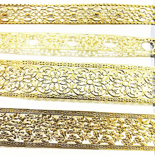 Crown Base Embossed Iron Piece 25mm Antique Style Lace Strip Color-Preserving Princess Style DIY Metal Hair Accessory Materials