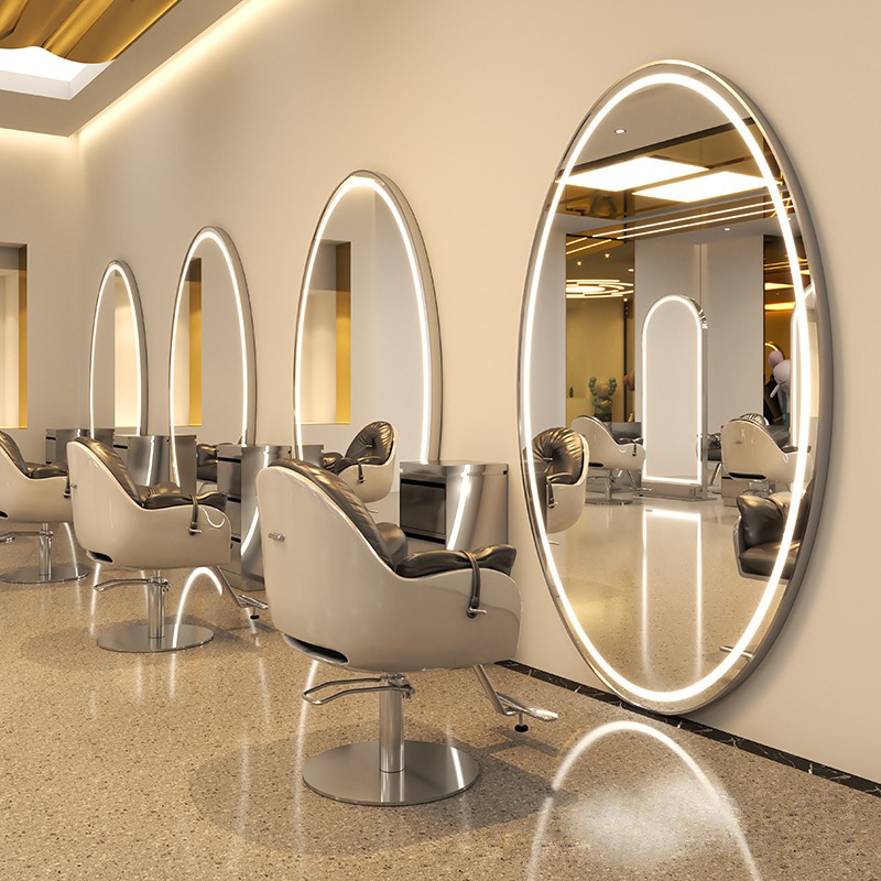 Espejo de Barbería con Luz LED de Metal Con Luz LED para Peluquería y Barbería image 9