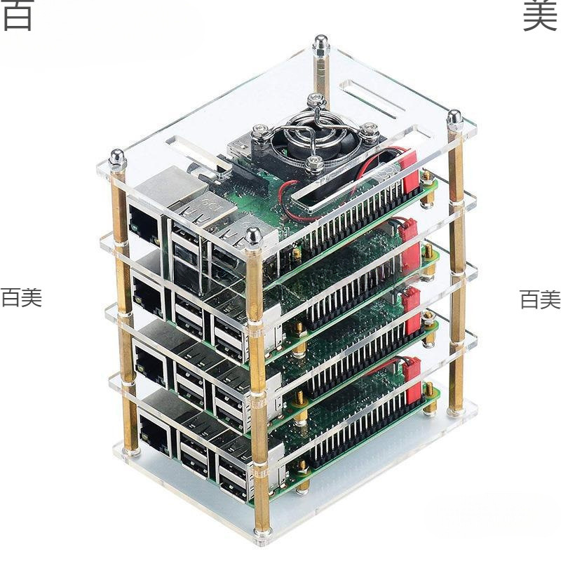 Raspberry Pi 5Th Generation 3B 4B Universal Acrylic Shell Multi-Board Multi-Layer Stackable Free Assembly Set Metabo