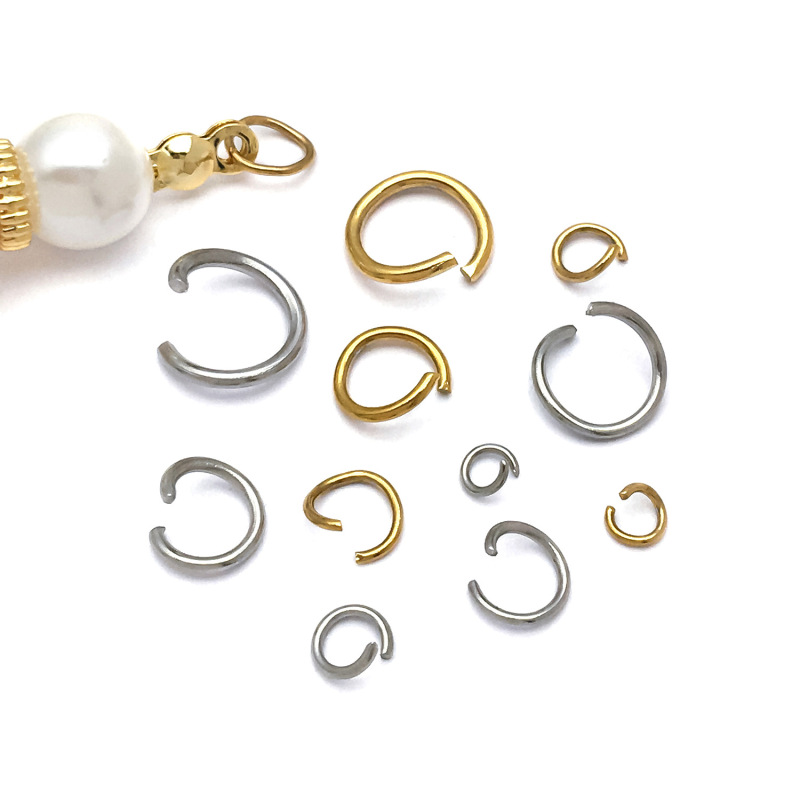 Stainless Steel Vacuum Electroplated Color-Preserving Open Ring Small Circle DIY Jump Ring Jewelry Accessories Necklace Bracelet Connecting Ring Stainless Steel Vacuum Electroplated Color-Preserving Open Ring Small Circle DIY Jump Ring Jewelry Accessories Necklace Bracelet Connecting Ring