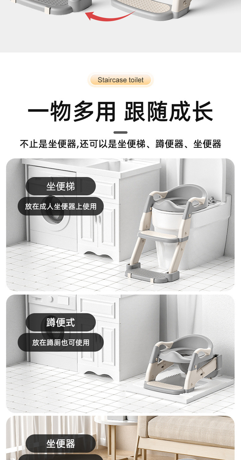Children's step toilet, folding toilet for 3-6 years old, squat toilet, children's urine bucket, enlarged household toilet stool for children, wholesale Application Scenario
