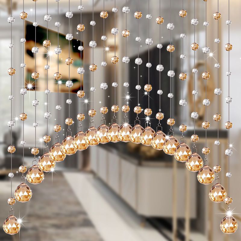 R5X Crystal Bead Curtain Partition Curtain Door Curtain Home Room Decoration Living Room Entrance Aisle Bathroom Bedroom Free of Charge R5X Crystal Bead Curtain Partition Curtain Door Curtain Home Room Decoration Living Room Entrance Aisle Bathroom Bedroom Free of Charge