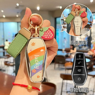 Car key bag: Pattern Seagull Destroyer 05 All-Inclusive - byd-b-lucky-rainbow-green-belt-strawberry