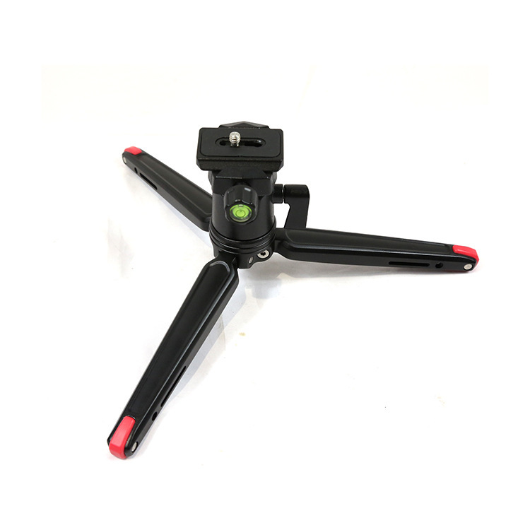 Escritorio mini trípode Cámara fotografía trípode teléfono móvil video transmisión en vivo aleación de aluminio trípode cabeza traje