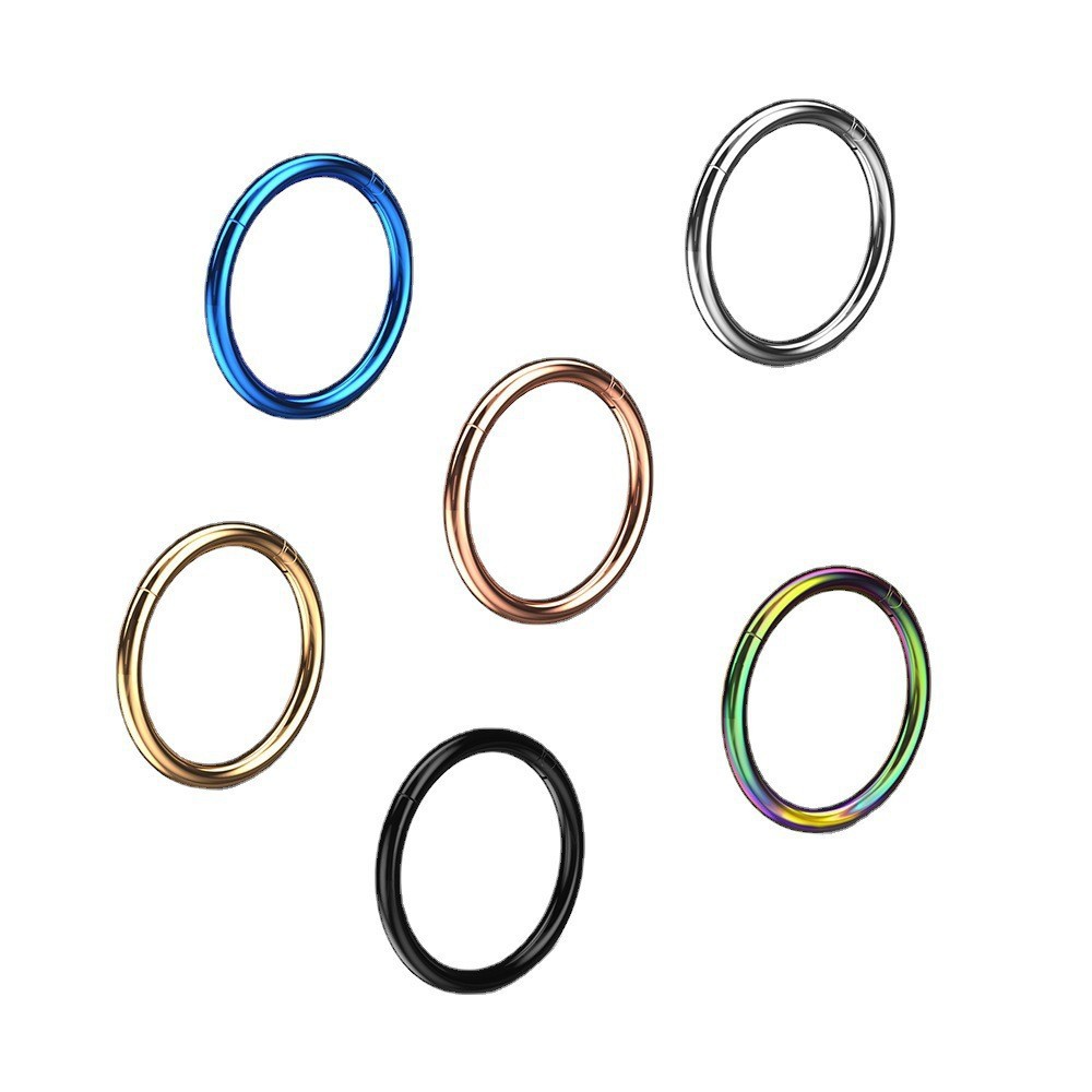 Unisex Gender 1 Piece 316L Stainless Steel  Nose Rings & Studs Circle Waterproof Non Tarnish Surgical Steel Ear Cartilage Rings & Studs Nose Rings & Studs