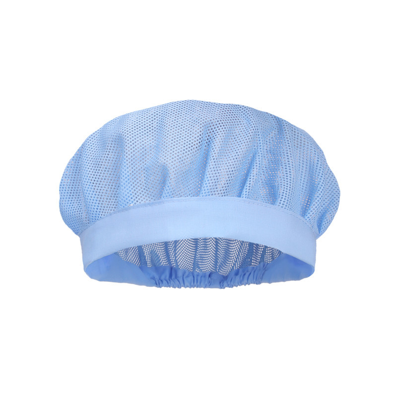 Canteen restaurant breathable grid dust cap factory workshop multi-color work hat kitchen smoke chef cap wholesale