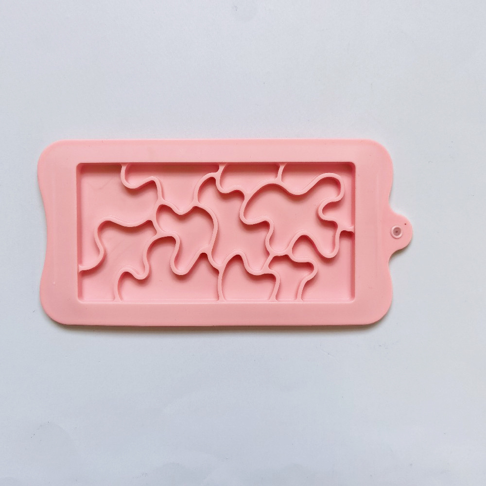 Puzzles chocolate 168 molde de silicona pastel helado pudín molde de postre jabón utensilios