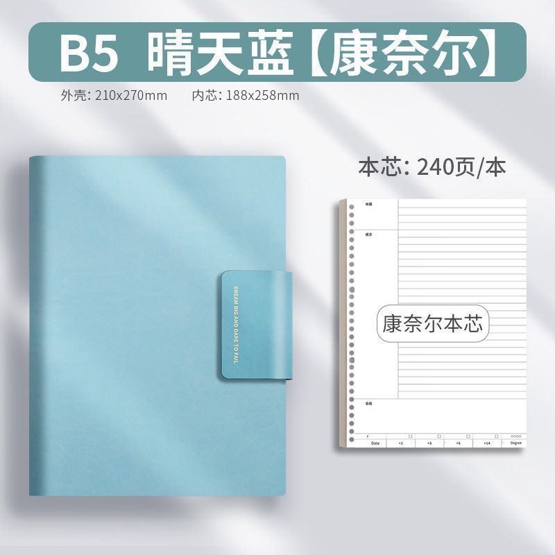 A4高颜值大学生考研专用笔记本高中可拆卸活页本横线B5加厚记事本|undefined