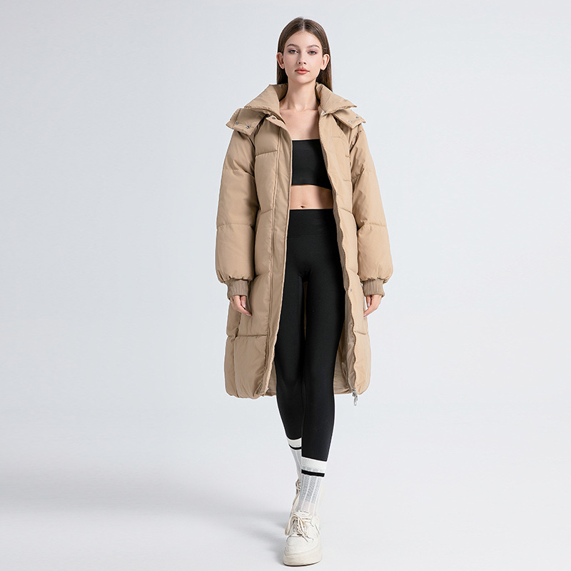 Women's Long Padded Coat – Oversized Hooded Parka With Multiple Pockets (Polyester Shell, 3 Colors, S-XXXL)_voghion.com