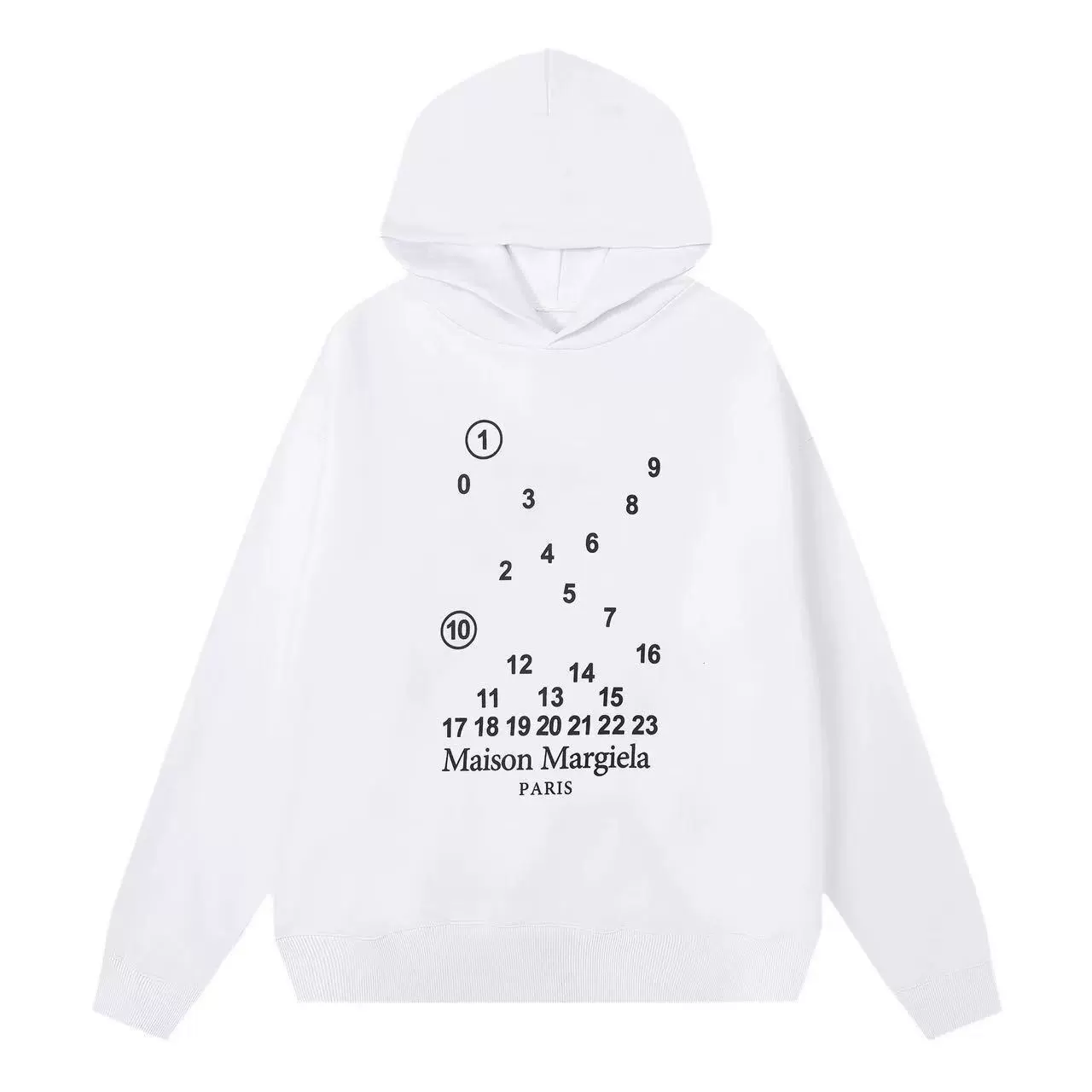 Футболка с длинным рукавом Maison Margiela унисекс свободного кроя с круглым вырезом