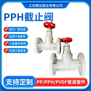 来图定制pph截止阀双活接塑料承插球阀工业小型pph法兰式截止阀