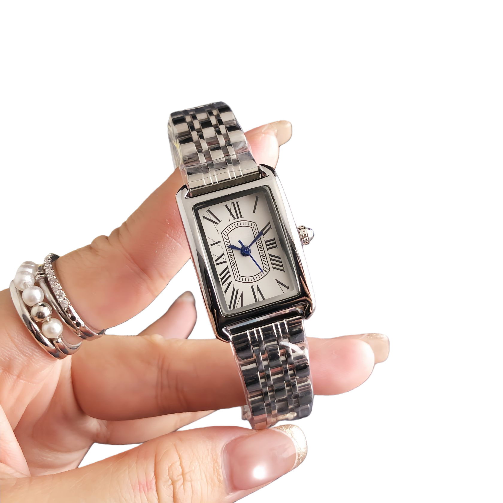 Retro rectangular women's watch, quartz elegant swiss watch 5