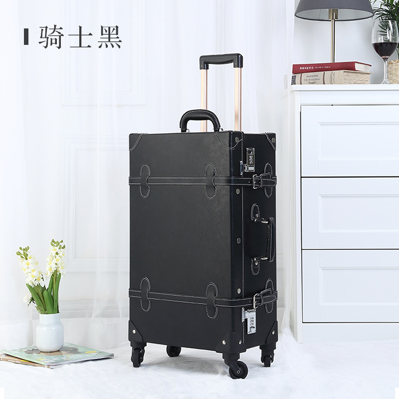 [Entrega de una pieza] Equipaje retro para mujeres ins Caja de carro pequeña de celebridad de Internet Estuche de embarque de 20 pulgadas para hombres