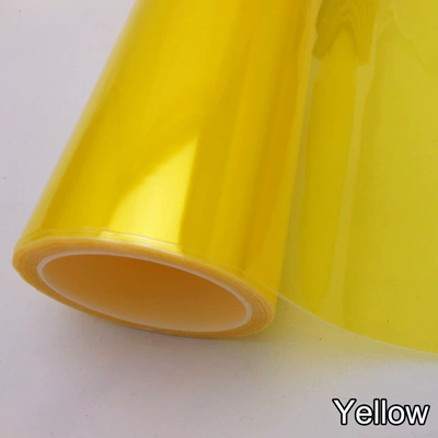 Car headlight protective film, Cross-border car headlight film - golden-30x100-cm-plastic-tube-core-wrapped-in-a-transparent-bag