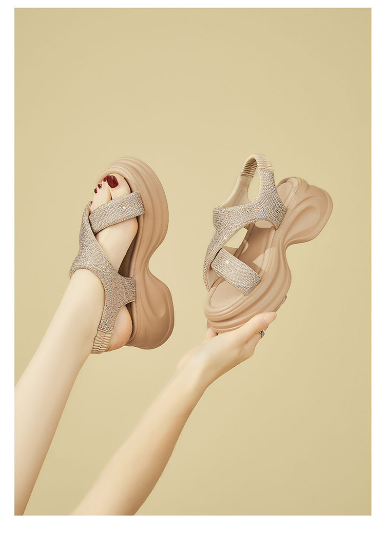 Sandal đế dày thời trang nữ đi biển mùa hè đế mềm êm chân — 4625303116 màu mơ, 4625303116 Màu đen chi tiết 6