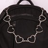 Pendant, accessory, universal bag, metal keychain heart-shaped
