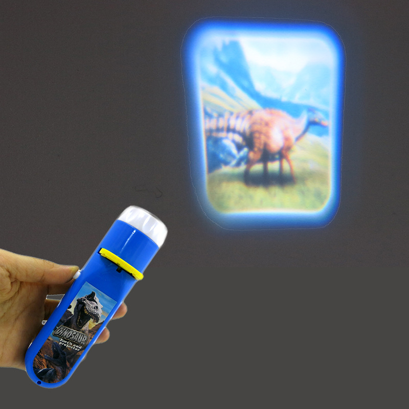 Nuevos niños sabiduría ciencia y educación juguetes 24 sombra multifunción dinosaurio proyección linterna proyector 2-en-1