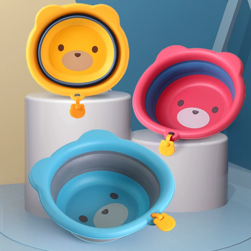 Детский умывальник складной детский мультяшный медведь детский умывальник для ног принадлежности для новорожденных