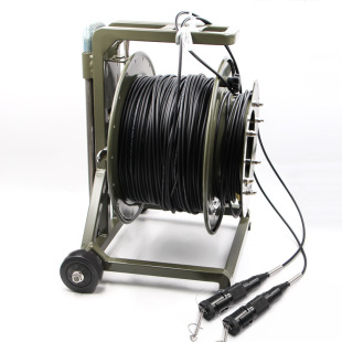 Field armored optical cable aviation connector winding car disc field broadcast vehicle field communication drill pay-off vehicle