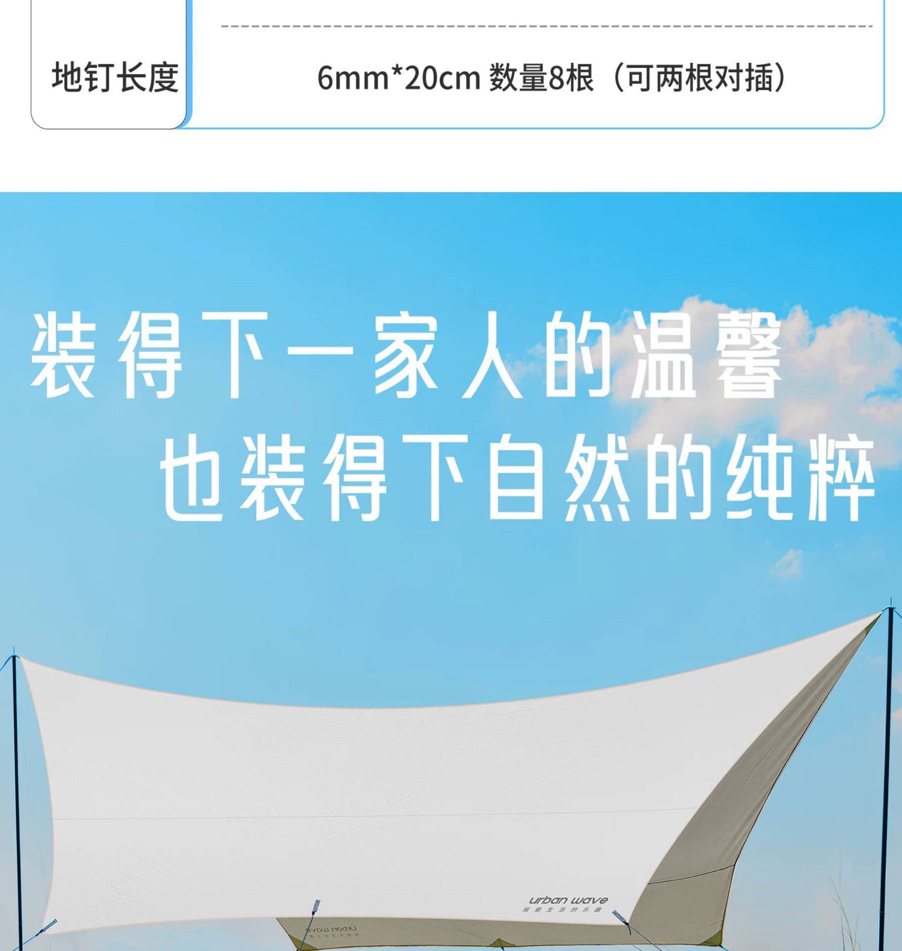 Canopy Tent Outdoor Camping Sunshade Portable Rainproof Hexagonal Tent Camping Equipment Camping Canopy