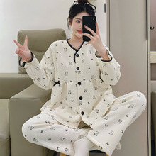 2025空气棉保暖月子服秋冬11产后加厚哺乳喂奶家居服孕妇睡衣12月