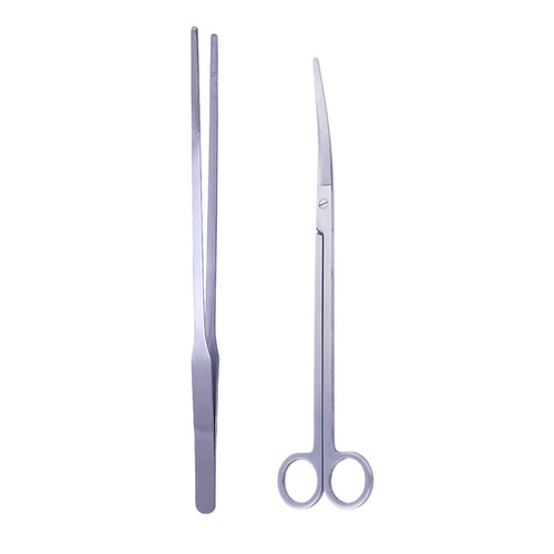 Aquatic Plant Tool Set of 5 Pieces: Plant Trimming Tool, Stainless Steel Round Head Plant Scissors, Tweezers, and Flat Sanding Tool